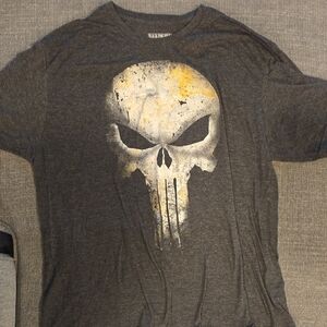 Marvel Dark Gray Skull Graphic Tee